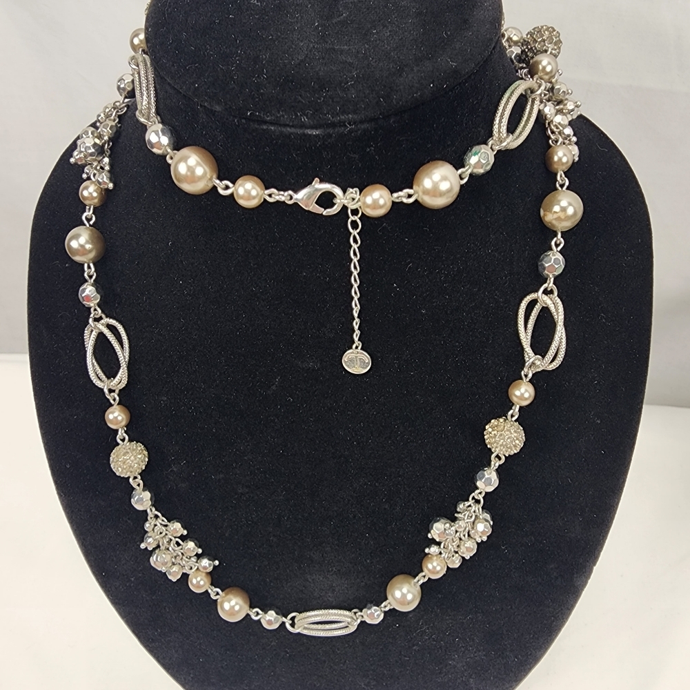 Talbots Silver Tone Necklace Adjustable